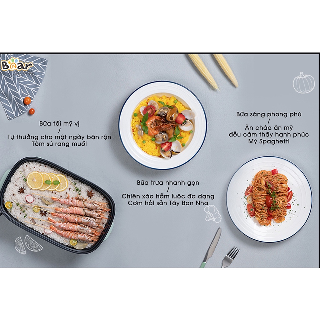 Nồi bếp nấu lẩu nướng điện đa năng 3 khay Bear SUBE004 (DHG-C40D5)