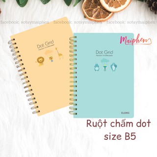 [Mua 2 tặng kèm bút] Sổ chấm dot - Sổ Dot Grid B5 KLong 200 trang làm Bullet journal, take notes, calligraphy