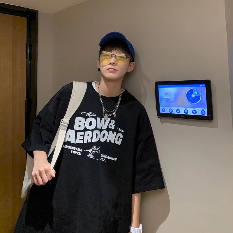 Áo Thun Ngắn Tay Form Rộng Phong Cách Năng Động Trẻ Trung Dành Cho Cả Nam Và Nữ