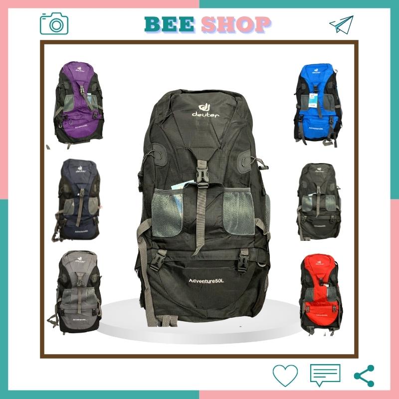 Balo du lịch, phượt, neo núi Deuter 50L, nhiều ngăn, quai đeo chắc chắn, có đai trợ lực trên và dưới.