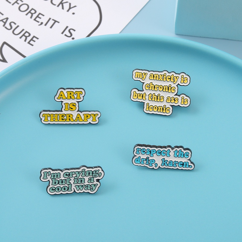 Trâm Cài Áo &quot;ART IS THERAPY&quot; Với 4 Kiểu Dáng Tùy Chọn
