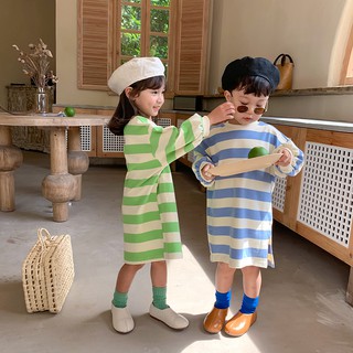 Váy nỉ kẻ ngang 3 màu b59 bé gái 20874