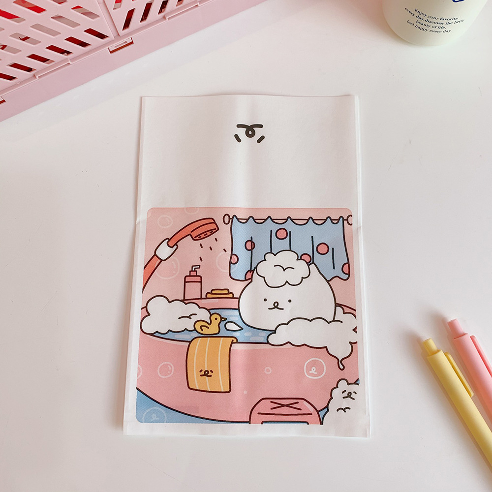 Phiên bản Hàn Quốc của túi lưu trữ giấy phong cách đơn giản hoạt hình dễ thương túi giấy nhỏ dễ thương mềm mại dễ thương