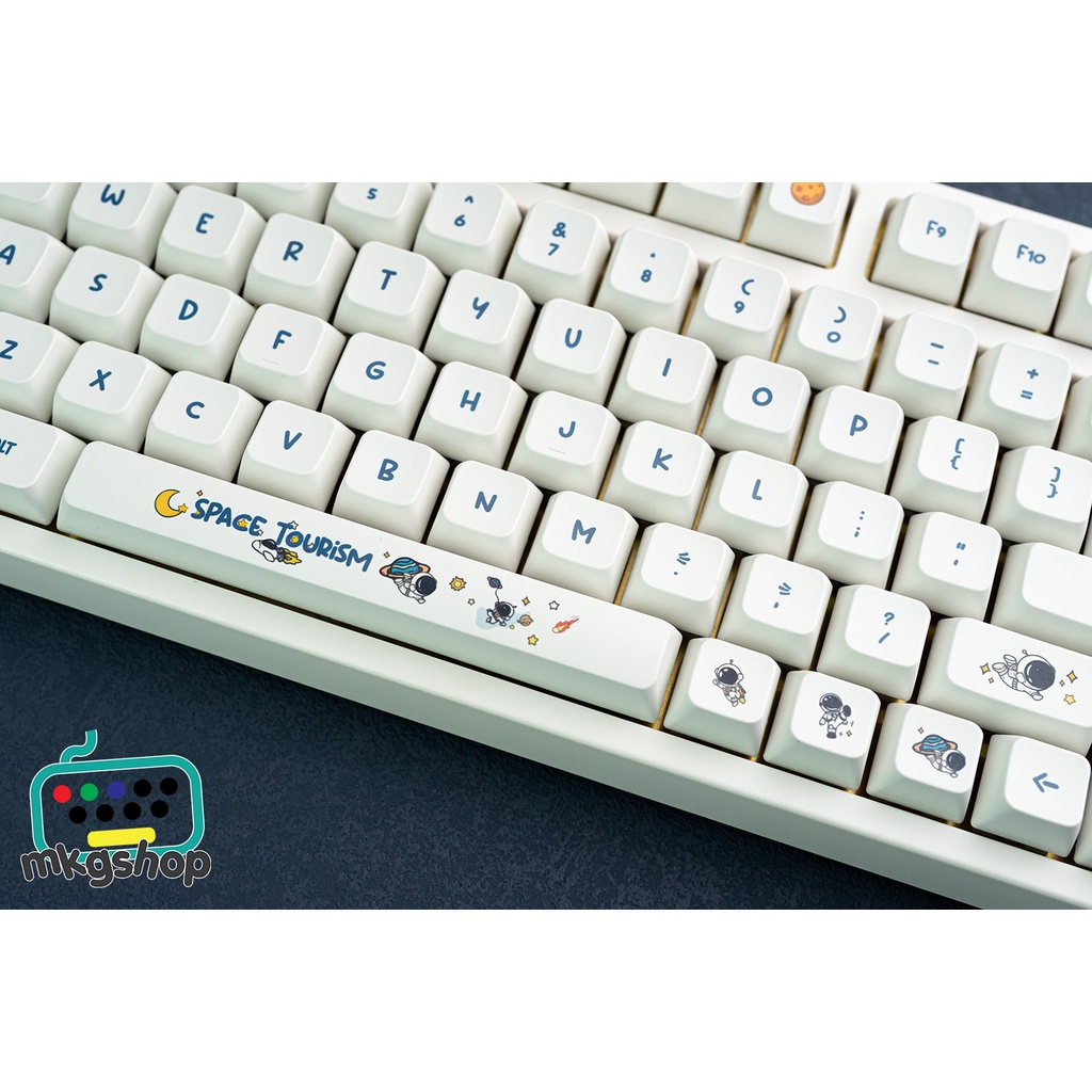 Keycap Space Tourism, Nhựa PBT in nhiệt dyesub, 133 nút bàn phím cơ cực rẻ, MDA profile