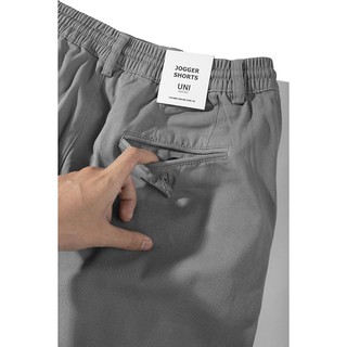 Quần short kaki Uni lưng thun co giãn ôm dáng