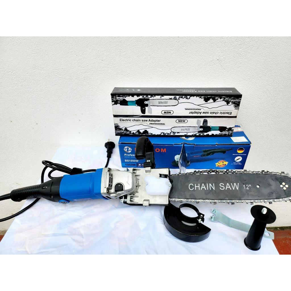 Máy mài kèm lưỡi cưa xích cắt cây công xuất 1050w có chỉnh tốc độ bảo hành 12 tháng
