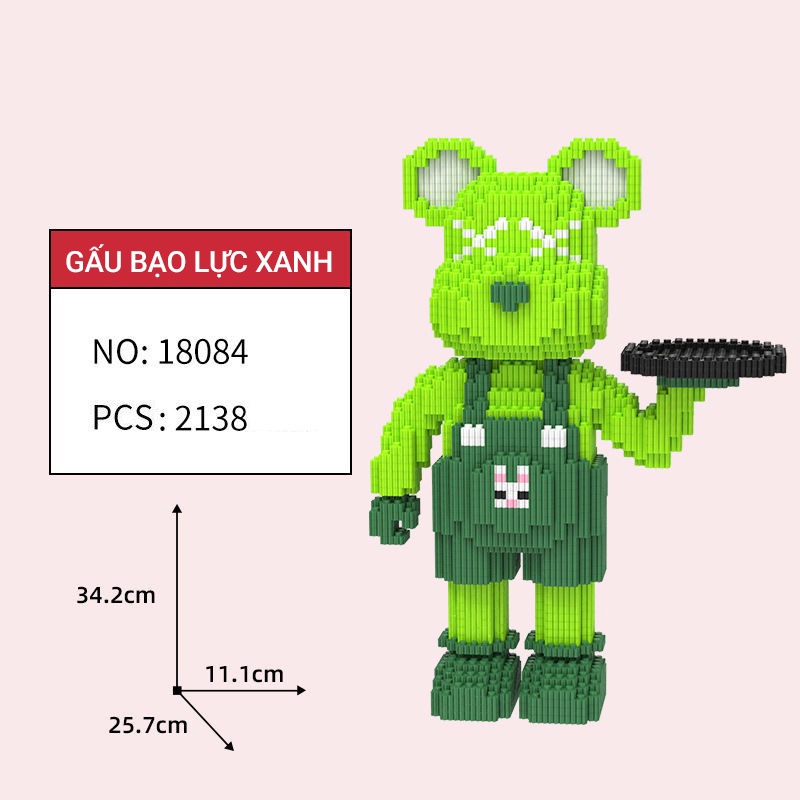 Bộ Đồ Chơi Lắp Ráp Gấu 32cm