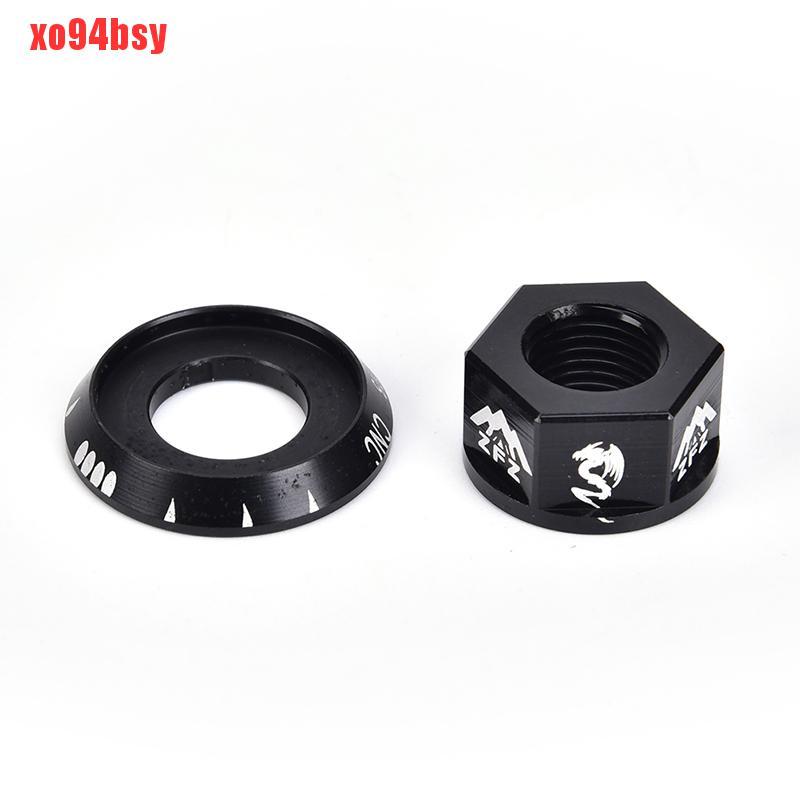 [xo94bsy]2pcs/bag Bicycle Hub Nut M10 Fixed Gear Road Bike Screw Bolt Aluminum Alloy