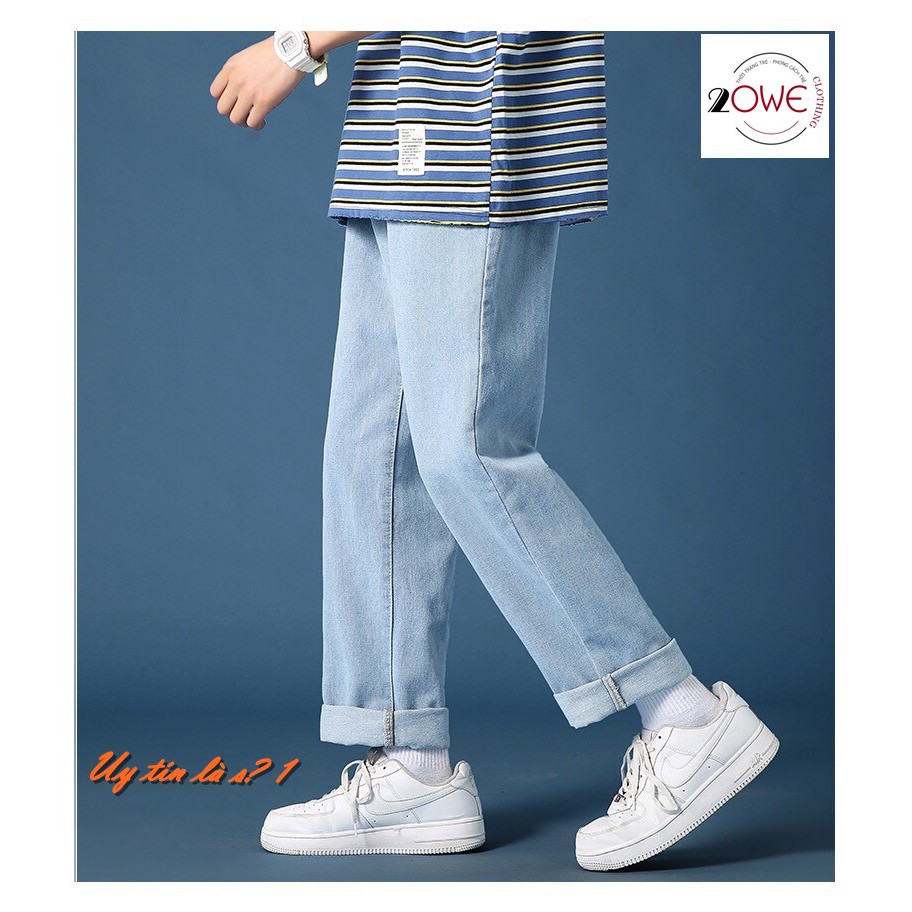 Quần jeans Baggy, quần bò nam, dáng ống suông, rộng nam TR01 style hàn quốc | BigBuy360 - bigbuy360.vn
