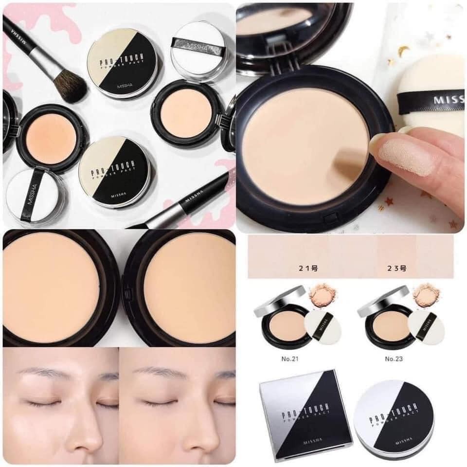 Phấn phủ dạng nén kiềm dầu Missha Pro-touch Powder Pact SPF25 PA++ 10g | BigBuy360 - bigbuy360.vn