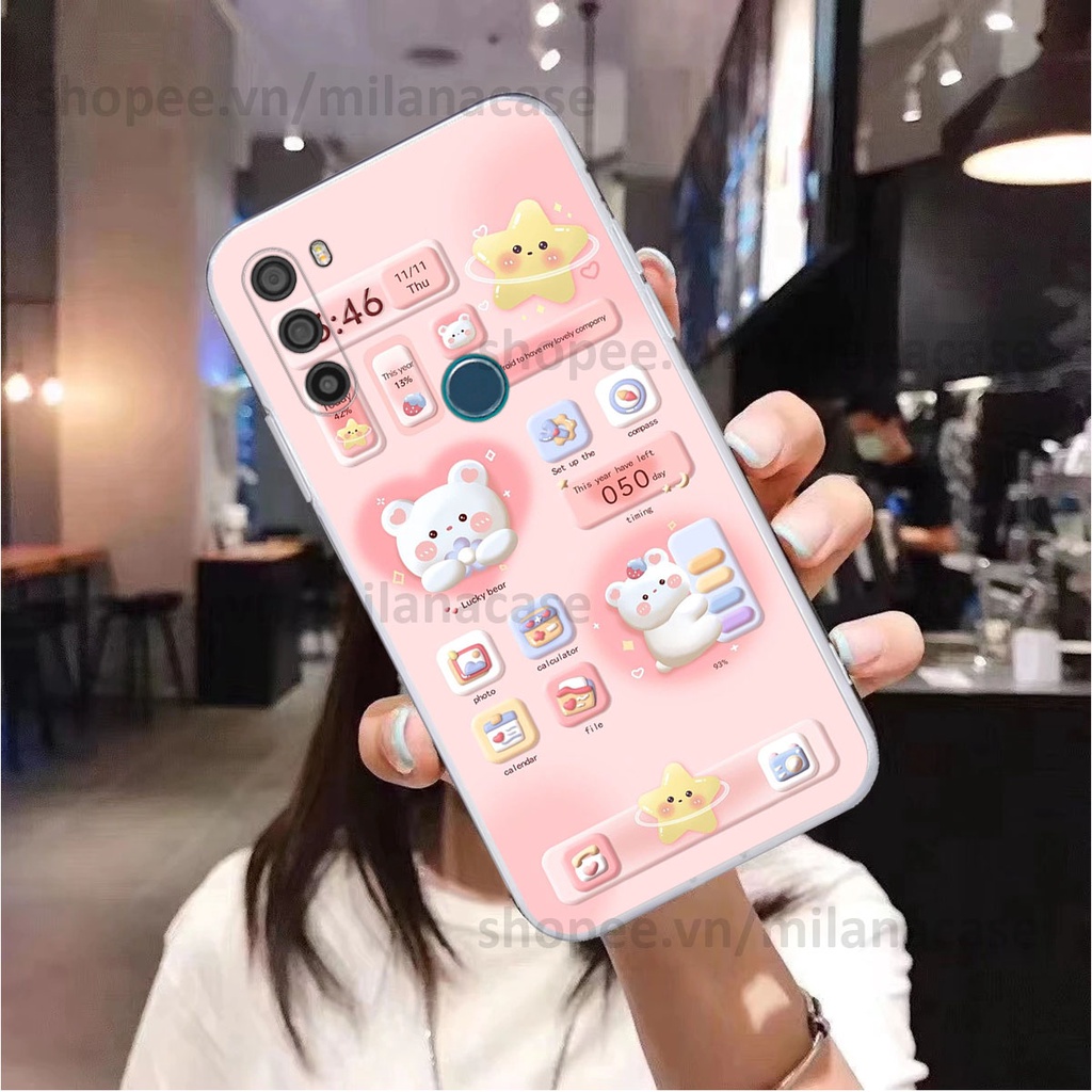Ốp Vsmart Active 3 hình đồng hồ icon gấu mèo cute cực dễ thương ngộ nghĩnh