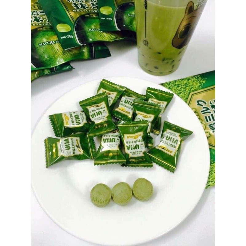 Kẹo trà xanh UHA Nhật Bản 45k/ gói 58g