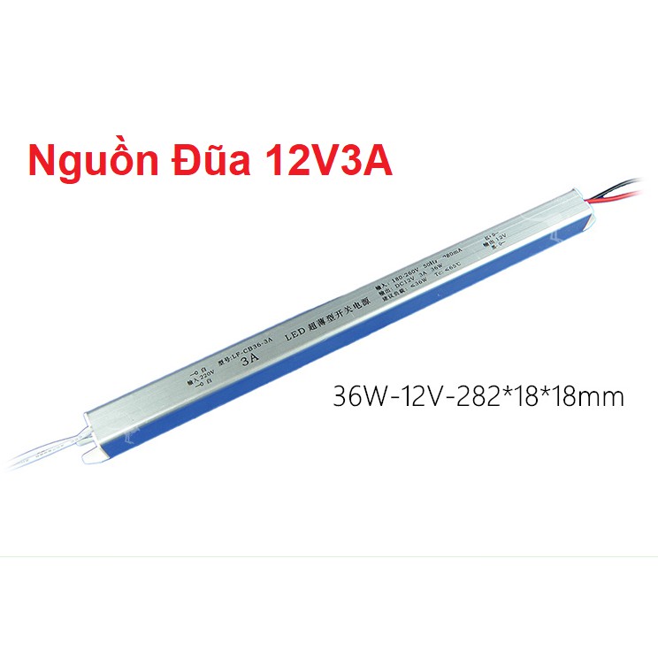 Bộ Nguồn Dài Siêu Mỏng 12V/ 24V 36W-200W Cho Led, Camera