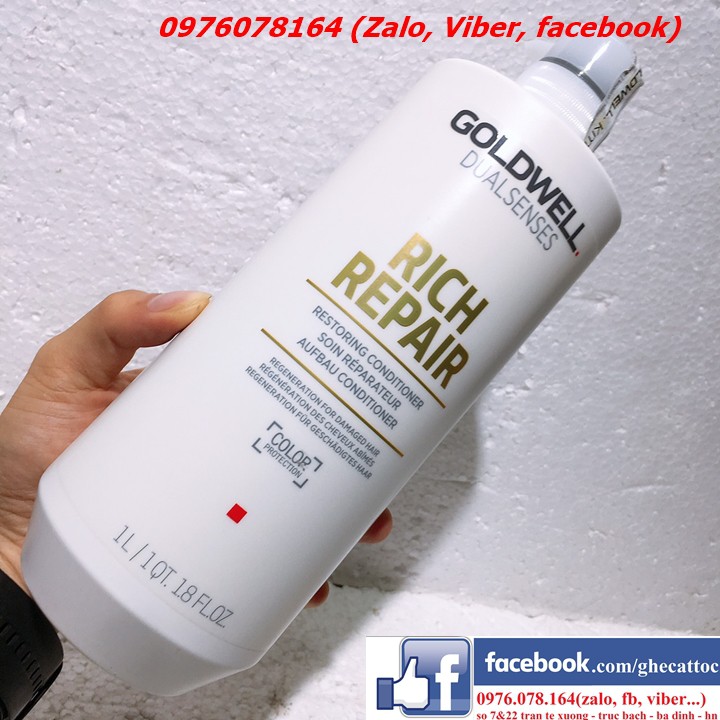 DẦU XẢ GOLDWELL PHỤC HỔI HƯ TỔN 1000ml RICH REPAIR CHÍNH HÃNG CAO CẤP