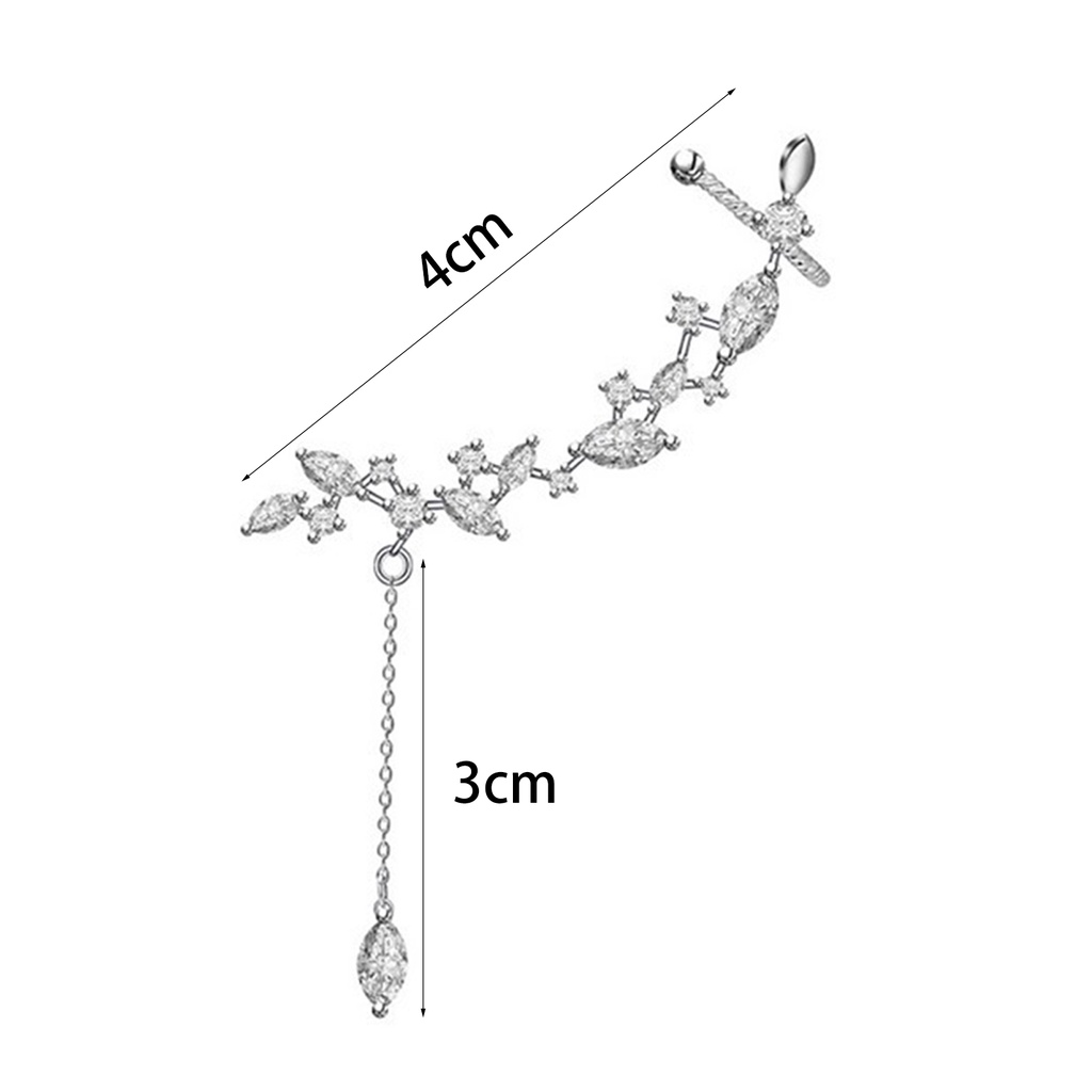 1 Khuyên Vành Tai Hình Hoa Đính Đá Lấp Lánh Cho Nữ