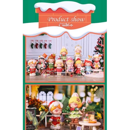 Mô Hình Nhân Vật Popmart BUNNY2021 Trang Trí Giáng Sinh