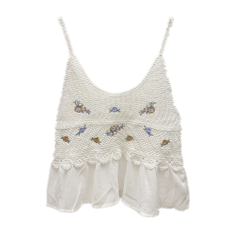 Áo Dệt Peplum Sát Nách Cổ Chữ V Thêu Hoa Thời Trang Mùa Hè Cho Nữ