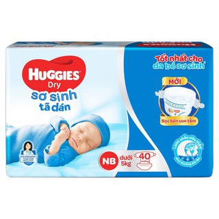 Tã dán lọt lòng Huggies NB40/NB74 ( Dành cho trẻ dưới 5kg )