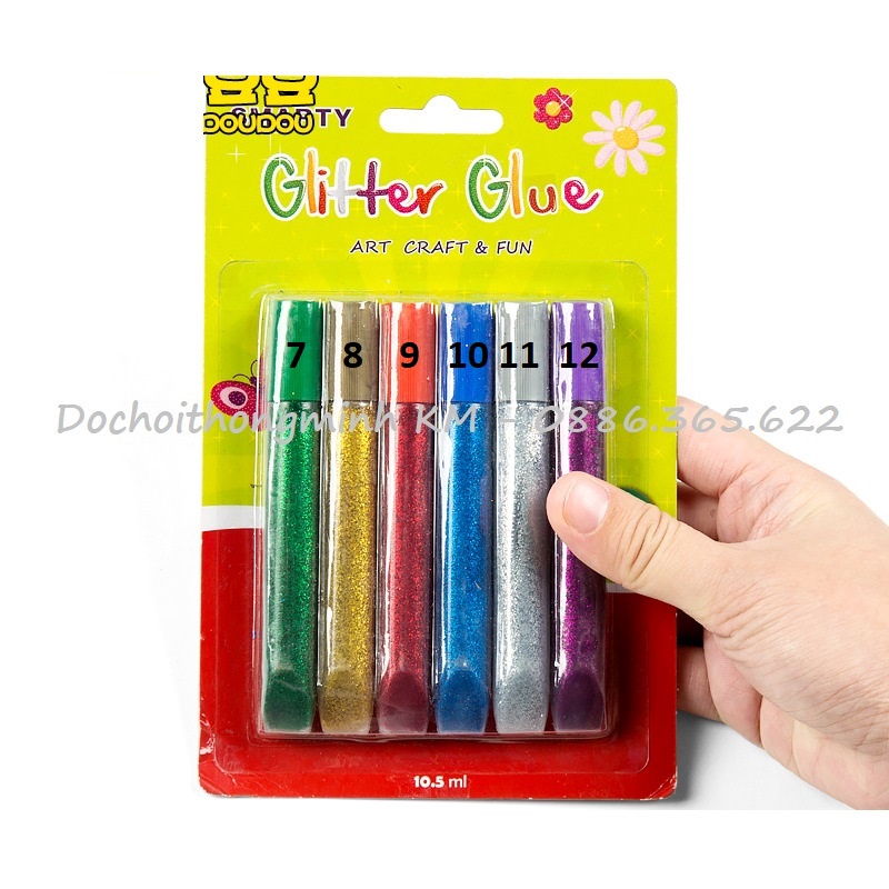 Bút nhũ, Keo long lanh trang trí thiệp Glitter glue