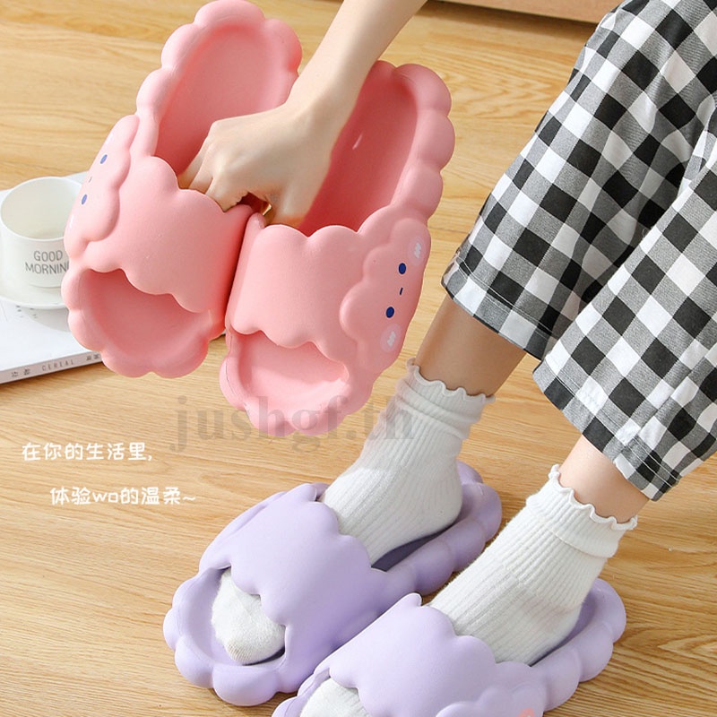 Dép đế mềm chống trượt hình đám mây hoạt hình đáng yêu có size 36-45 dành cho nữ