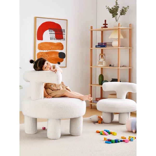 Ghế Noom tựa lưng lông cừu - phong cách Hàn Quốc