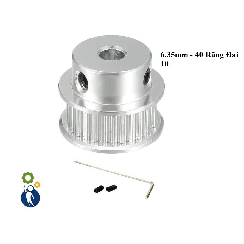 Pulley Trục 6.35mm - 40 Răng Đai 10