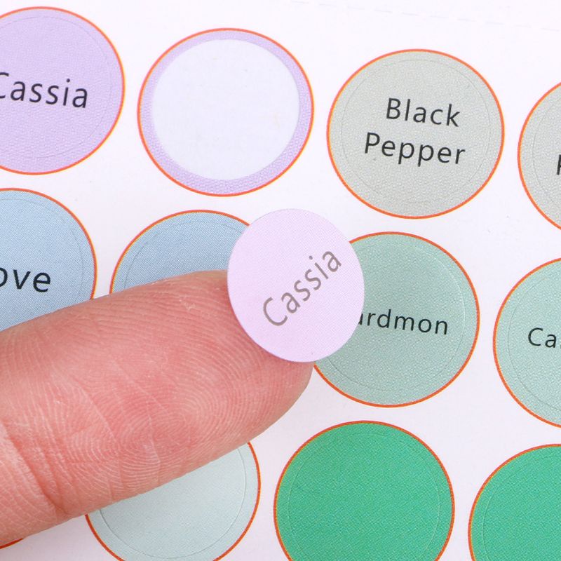 Nhãn Dán Nắp Chai Lọ Thủy Tinh Hình Tròn Nhiều Màu Sắc YOUYO