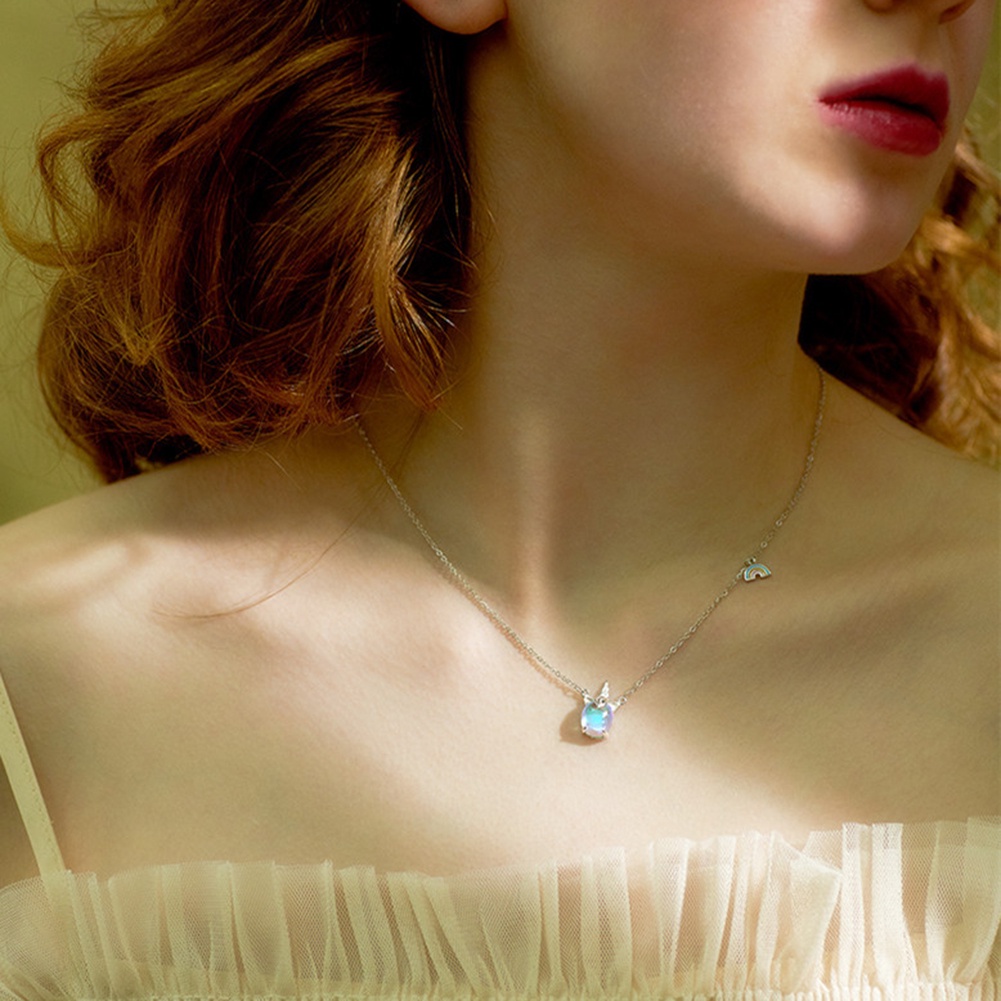 Dây Chuyền Hợp Kim Hình Ngựa Unicorn Đính Đá Xinh Xắn