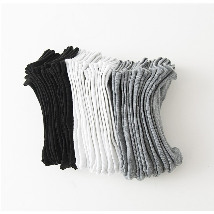 Tất Nam Cổ ngắn trơn 100% Cotton thoáng khí hàng XUẤT NHẬT xịn sò kèm Tag