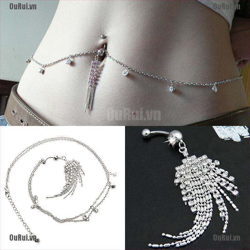 (FCC) Khuyên Rốn Bằng Thép Đính Đá Và Tua Rua Sử Dụng Y Tế