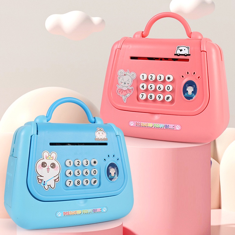Két sắt mini hình túi xách mô phỏng nhận diện gương mặt ( có dây đeo)