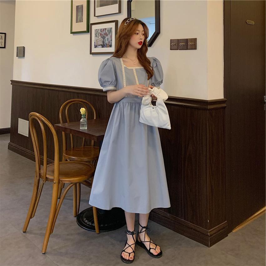 Đầm chiết eo phong cách retro thời trang cho nữ