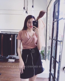 Áo thun vạt chéo
