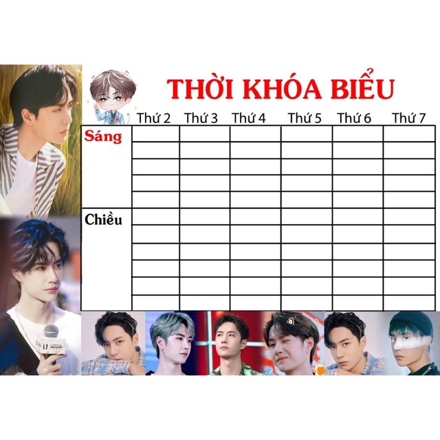 Thời khoá biểu in theo yêu cầu có đề can bóc dán