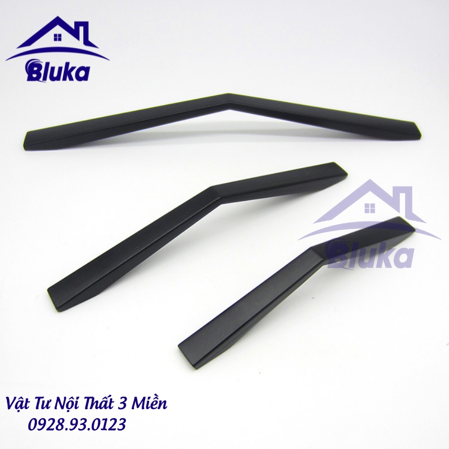 Tay Nắm Dài 1021, Núm Tròn Đen Cho Cửa Tủ Bếp, Tủ Áo, Ngăn Kéo