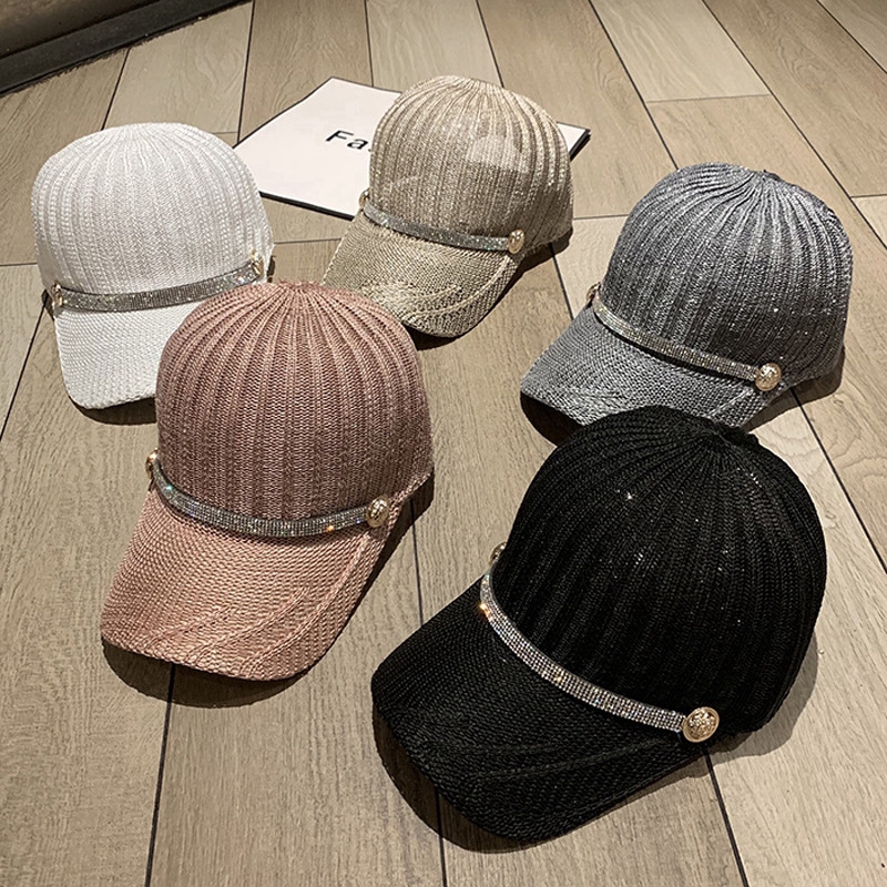 Korean style breathable faux stone cap for women