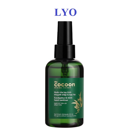 Nước Xịt Rửa Tay Khô Khuynh Diệp & Bạc Hà Cocoon 140ml