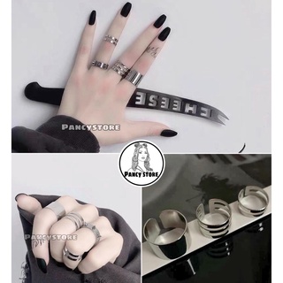 set 3 chiếc nhẫn kiểu cá tính