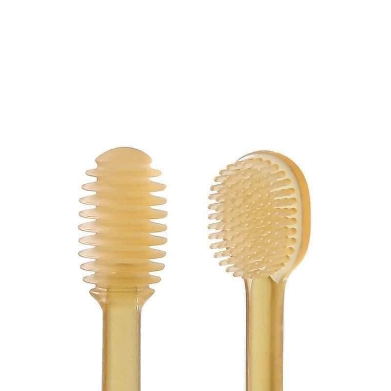 [Free Ship] Sét Rơ Lưỡi + Bàn Chải Silicon Cho Bé 0-18 THÁNG