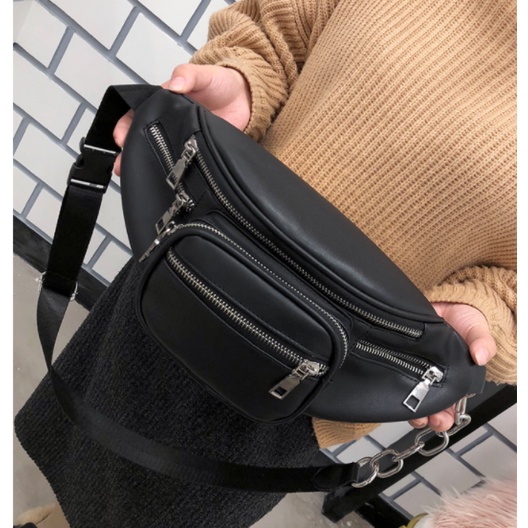 Túi bao tử da nam nữ Bun Store đeo chéo đeo hông thời trang đi chơi cá tính cute