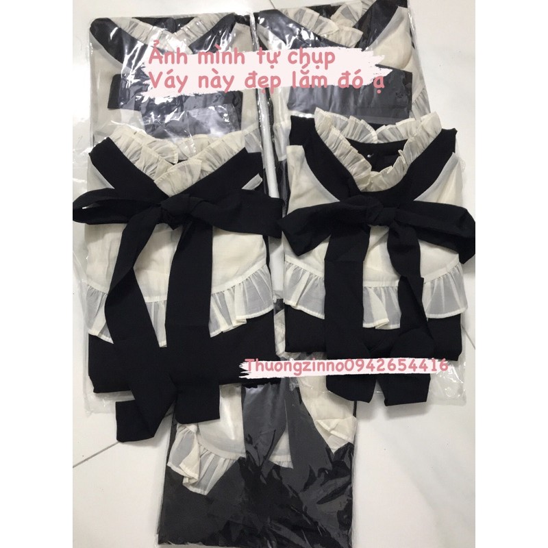 Váy dáng suông phối voan tơ Đầm dáng suông tiểu thư phong cách ulzzang | BigBuy360 - bigbuy360.vn