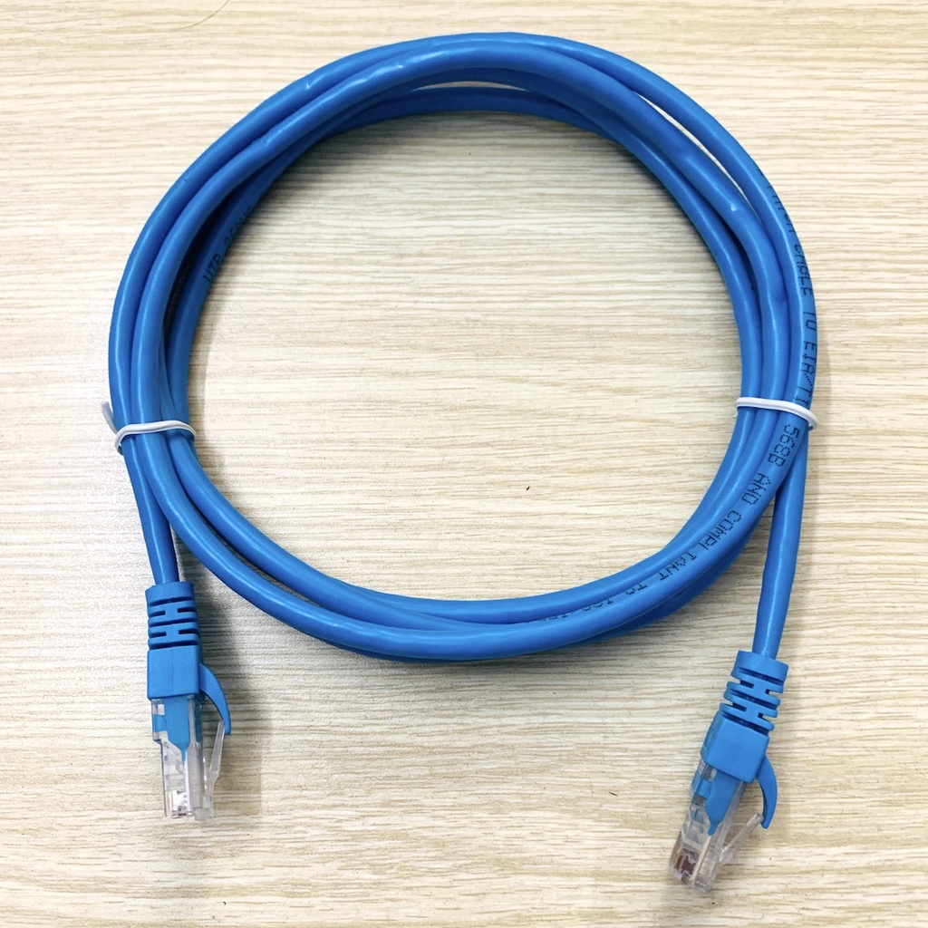 Patch Cord UTP CAT5e dài 2M - Màu vàng/Màu xanh