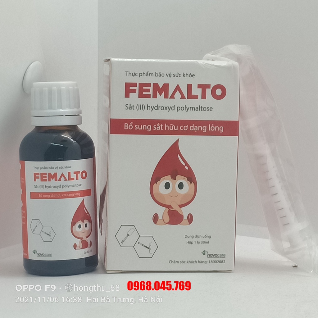 Femalto Drops - Sắt hữu cơ nhỏ giọt (dành riêng cho mẹ bầu ốm nghén)