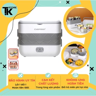 Hộp Cơm Hâm Nóng Chefman Cao Cấp , Hộp Cơm Căm Điện Chefman Siêu Tiện Lợi - Bảo Hành 24 Tháng