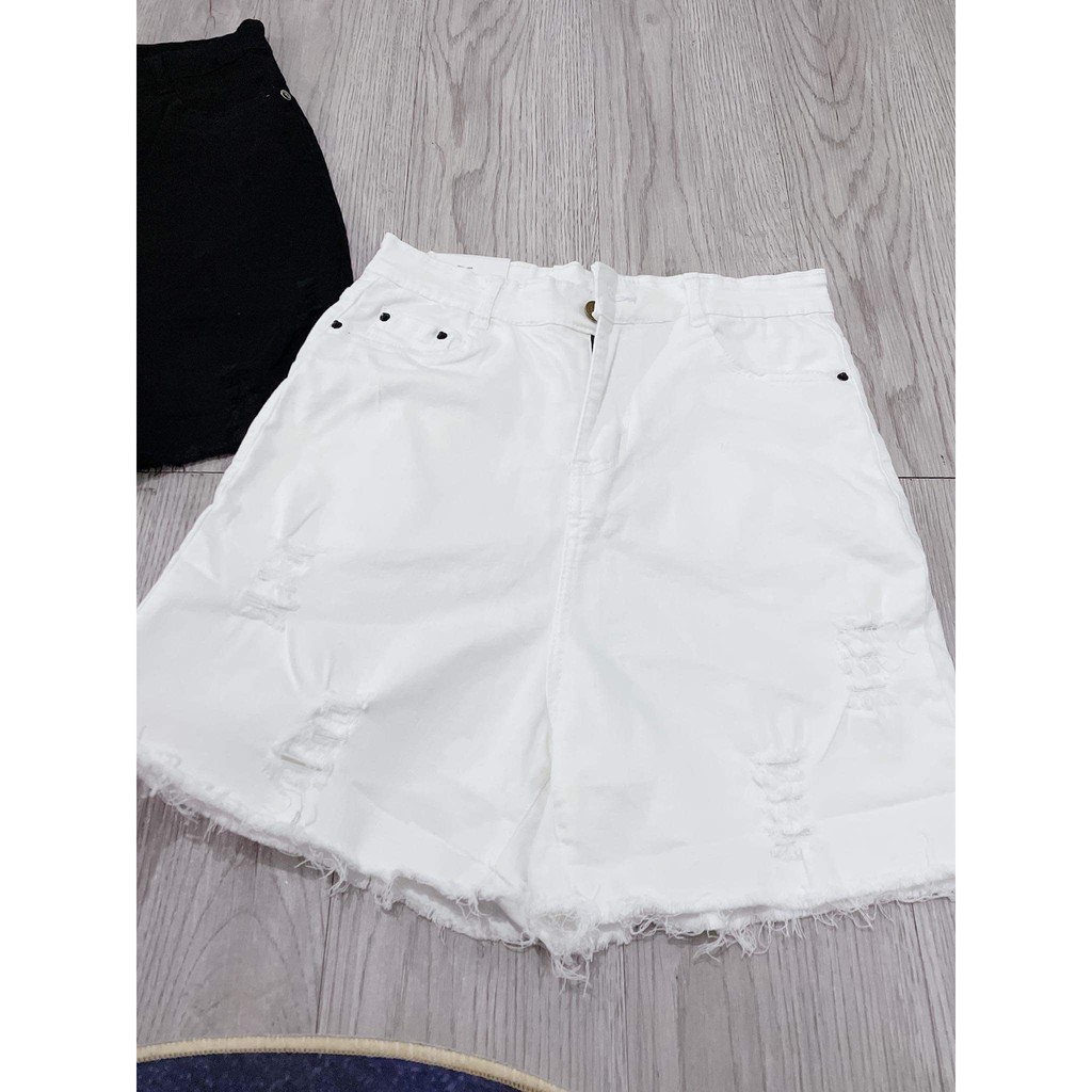 [Mã FAMAYWA giảm 10K đơn 50K] Quần đùi bò trắng đen DHO0321 | BigBuy360 - bigbuy360.vn