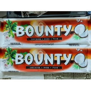 Socola đen nhân dừa tươi xay Bounty xách tay Đức 275g. Hạn sử dụng tháng 6 năm 2020