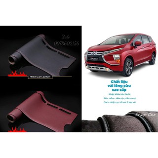 Thảm Taplo Cho Xe Mitsubishi Xpander Bằng Lông Cừu 3 Lớp Hoặc Da Vân Carbon