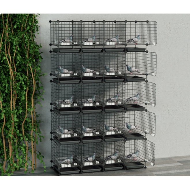 Chuồng quây chim bồ câu dễ lắp ráp nhiều size 2 màu đen và trắng