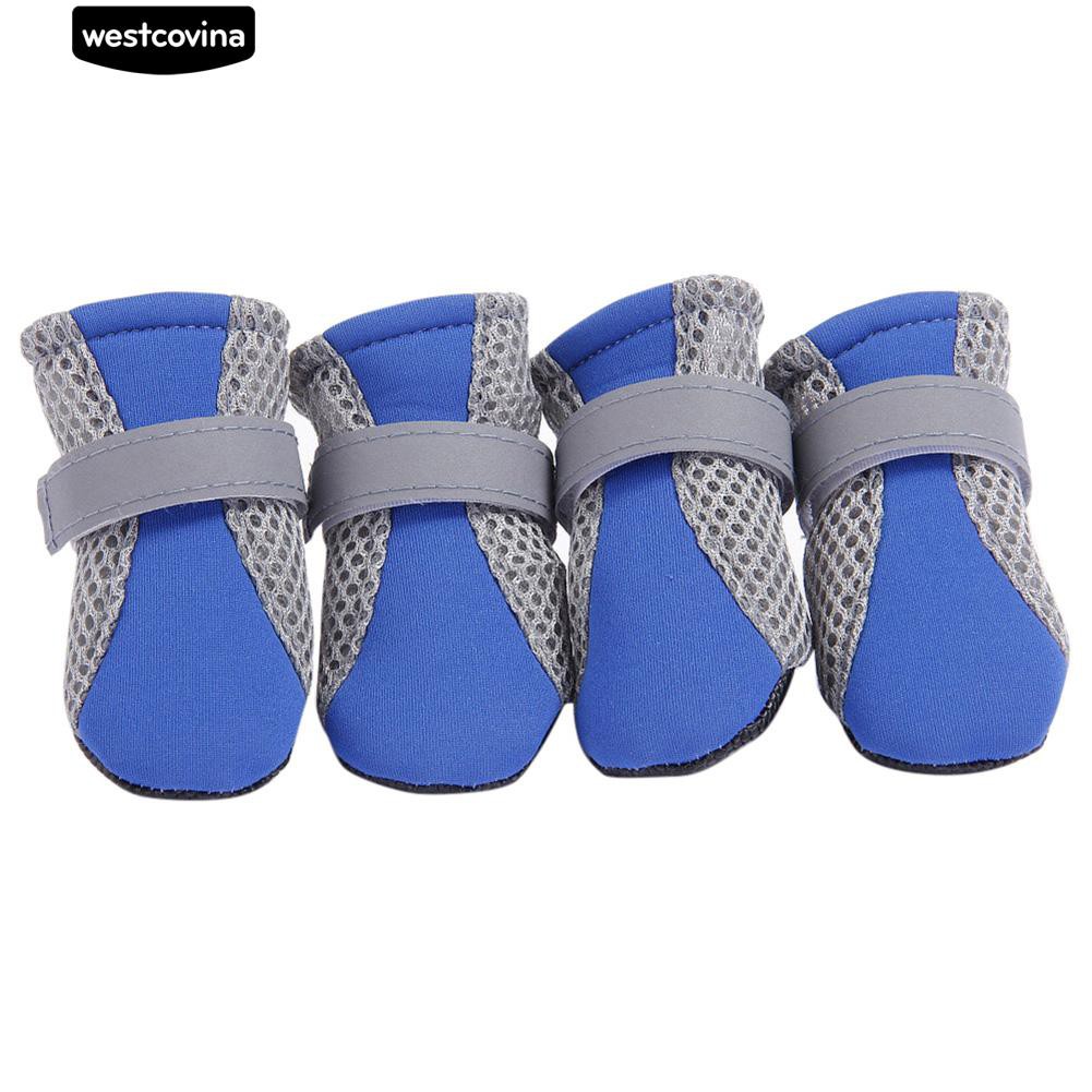 Set 4 Chiếc Giày Mềm Chống Trượt Cho Thú Cưng