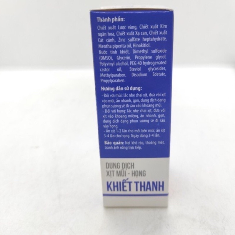 [Chính hãng] Dung dịch Xịt mũi - họng Khiết Thanh chai 30ml